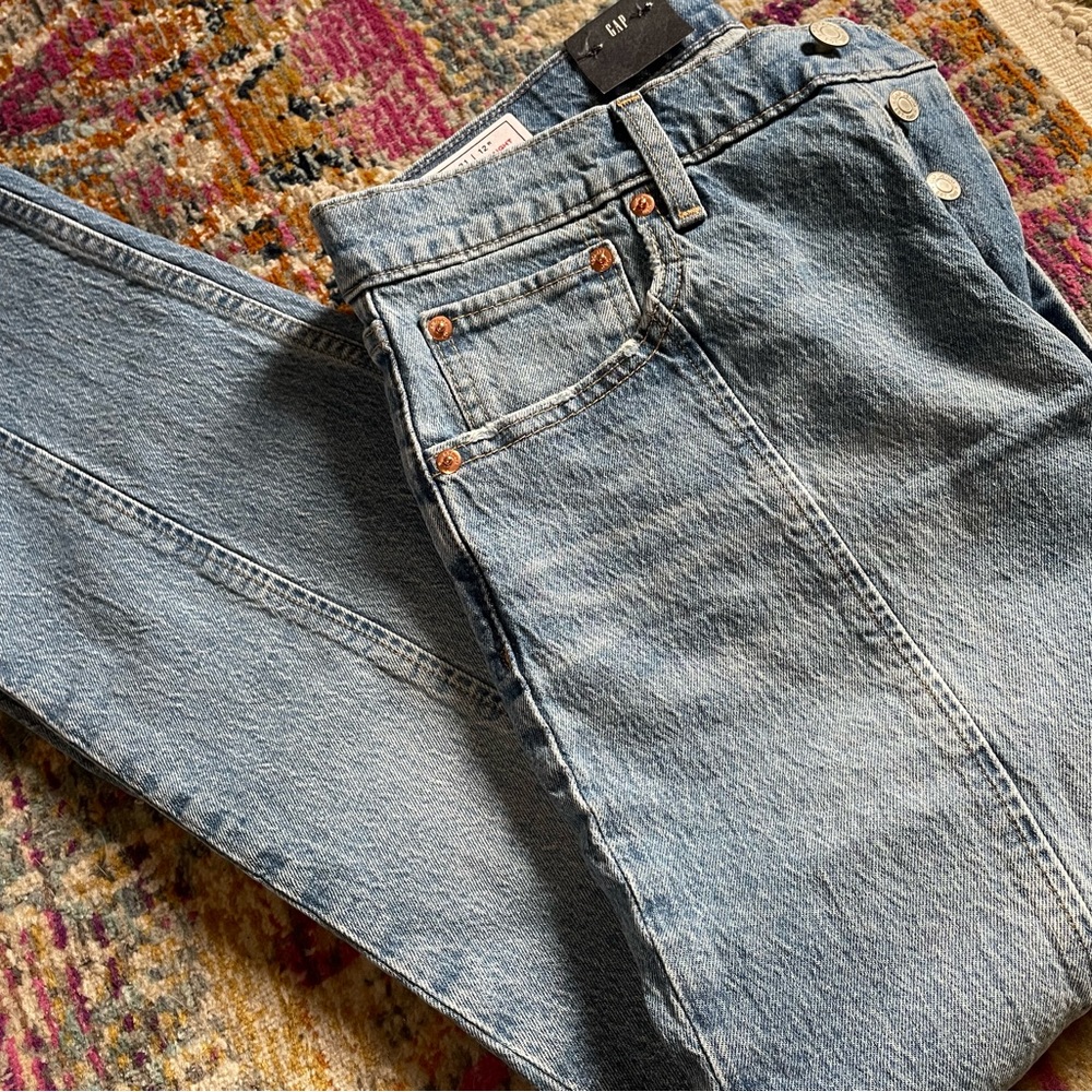GAP Women's Straight Leg Jeans - Light Blue
